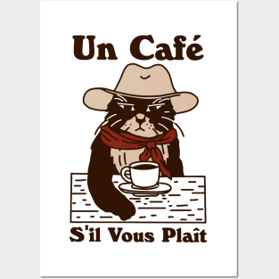 French Cafe Cat Posters and Art